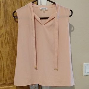 Calvin Klein, PETITE Large Pink Sleeveless Blouse